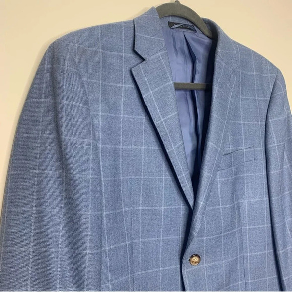 Lauren Ralph Lauren Wool Silk Blend Blue Contemporary Blazer Size 39R - Picture 14 of 14